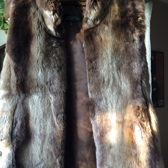Donna Salyers Jackets & Blazers - Synthetic fur vest with brown silky linning